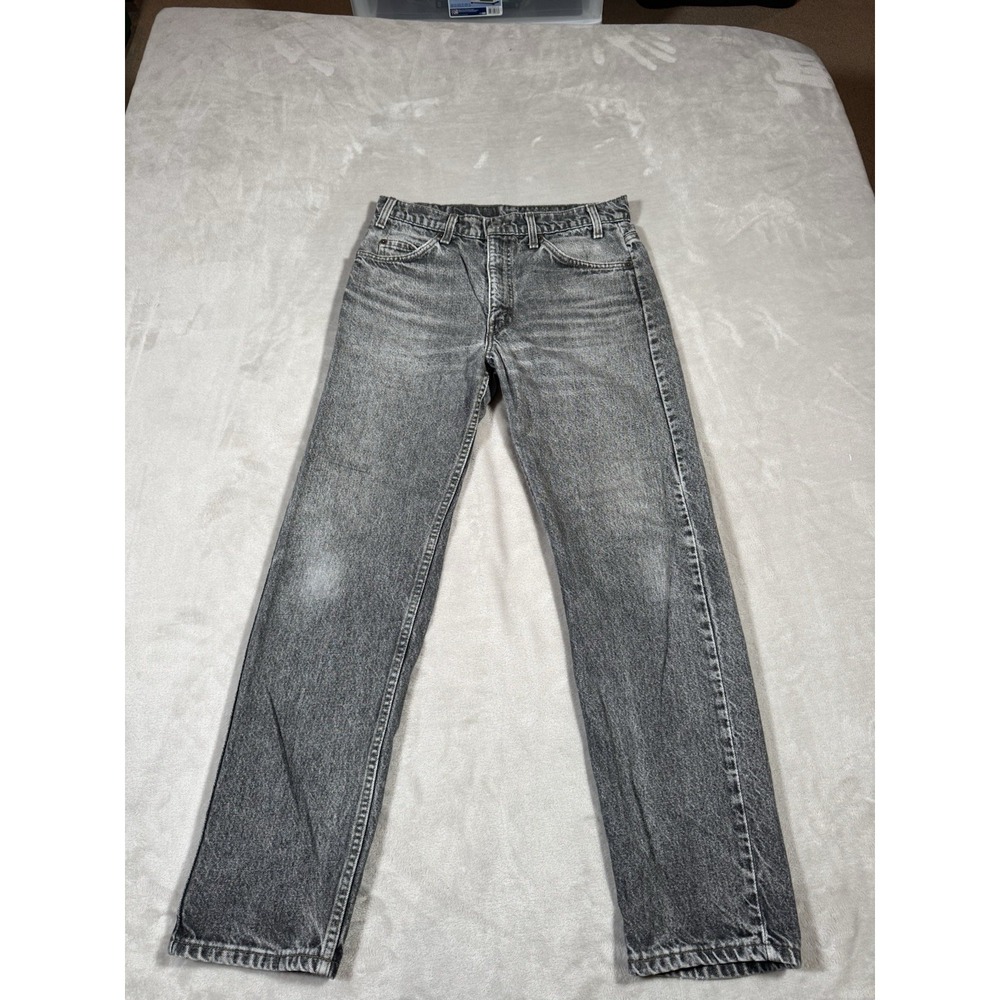 Vintage Levis 505 Orange Tab Jeans Size 32x30 (Fit 30x29) Black Gray MADE IN USA